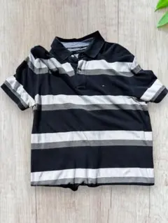 TOMMYHILFTGER 　ボーダー　ポロシャツ　ロゴの刺繍　メンズM