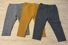 UNIQLO リブ編2点レギンス1点３枚セット　80サイズ