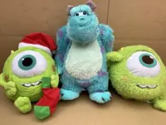 ディズニー　モンスターズ・インク　サリー　マイク　 サンタ　ぬいぐるみセット