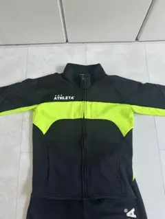 ATHLETA ジャージ 上下セット ブラック/ネオンイエロー150センチ
