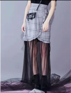 【新品未使用タグ付】EATME 2wayフリルチュールスカートイートミー