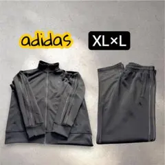 adidas ブラックジャージセット XL×L ⑥