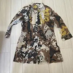 迷彩シャツ　麻シャツAラインシャツ　モードシャツのサムネイル