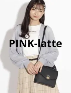 PINK-latte ピンクラテ スカラップ ショルダーバッグ ブラック 美品