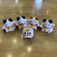 たいまつ食品　鏡餅フィギュア　招き猫 &干支の午フィギュア 5体セット