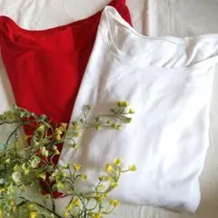 赤と白の長袖Tシャツセット