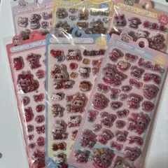 ⑩ぷくぷくシール6点セットボンボンドロップ立体 3D