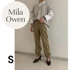 【最終値下げ】Mila Owen ジョガーパンツ ベージュ　Sサイズ