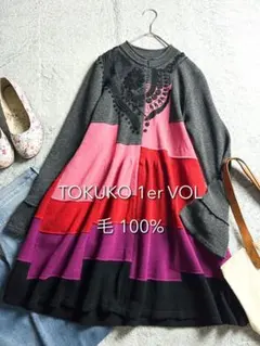 TOKUKO 1er VOL 長袖チュニック フラワー サークル 黒 2025年最新】トクコプルミエヴォルの人気アイテム - メルカリ