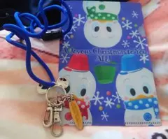 ディズニー ミッキー ストラップ+2011年クリスマスミニクリアファイル