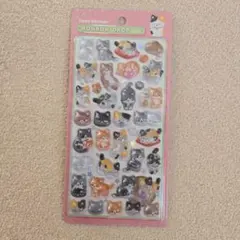 ボンボンドロップシール 和猫 猫 和柄