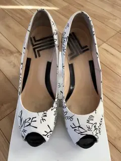 LANVIN en Bleu オープントゥハイヒール24cm