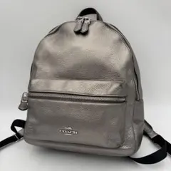 COACH コーチ リュック バックパック シルバー グレー 39196 レザー