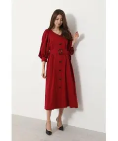 最終値下げ✳︎リエンダ　パフスリーブワンピース