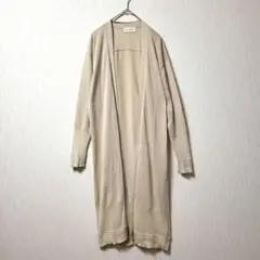 イネド INED ロングカーディガン 9 ベージュ サマーニット 綿混