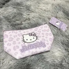 新品 キティちゃん ヒョウ柄 船形ポーチ