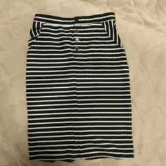 AZUL by moussy 黒と白のストライプ タイトスカート Sサイズ