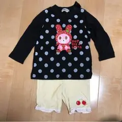 ミキハウスシャツとハーフパンツ