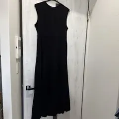 BEAUTY&YOUTH ノースリーブ ロングワンピース 黒