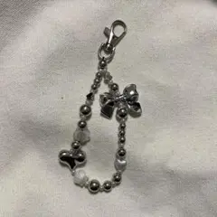 チャーム ハンドメイド シルバー リボン ハート