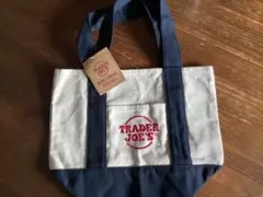 トレーダージョーズ Trader Joe's ミニトートバッグ　ネイビー
