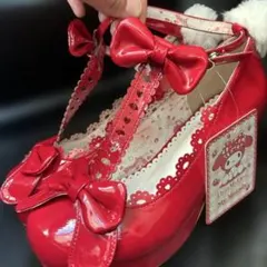 希少★dear my love マイメロディ ヒールパンプス　赤　新品　ロリータのサムネイル