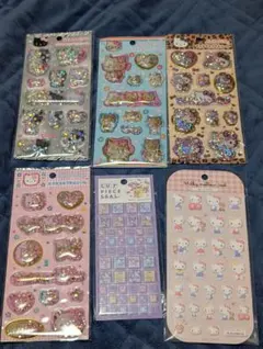 【正規品】キティちゃん立体シール6シートセット キラキラカプセルシール