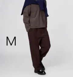 ユニクロC イージーワイドテーパードパンツ　ダークブラウンM