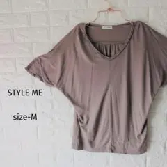 300円〜 STYLE ME ドルマンカットソー ニュアンスピンク とろみ感 Mのサムネイル
