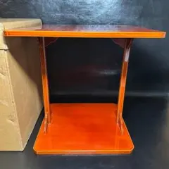 美品 茶道具 平悠棚 鵬雲斎好写 桐爪紅 柿合塗 組み立式 元箱 - メルカリ