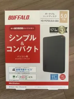 BUFFALO ポータブルHDD 5.0TB HD-PCFS5.0U3-GBAのサムネイル