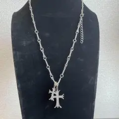 G10】十字架ネックレス2連　シルバー プレゼントに