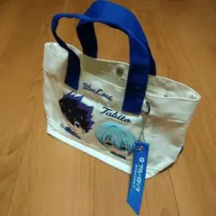 新品未使用　ブルーロック　ミニトートバッグ　白　チャーム　エンブレム