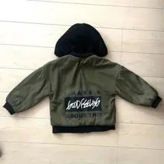 ANAP kids フード付きジャケット L オリーブ