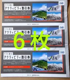 日本駐車場開発 優待 アクティビティ割引券６枚のサムネイル