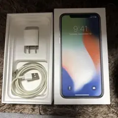iPhone X ジャンク品アイフォン 256GB シルバーSIMシムフリー