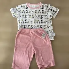 ユニクロ　半袖半ズボンパジャマ　上下セット　100　スヌーピーのサムネイル