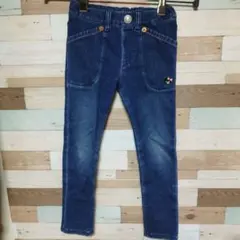 mikihouse　ダブルB　くま刺繍 ダークブルー スキニージーンズ