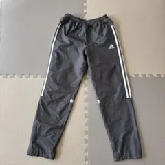 adidas ジャージ 160 グレー/白,赤ライン