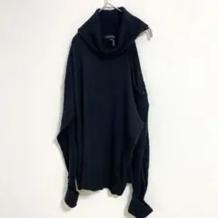 美品✨セーター ニット【M】ブラック 黒オフショル 肩出し タートルネック 長袖