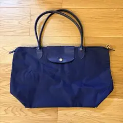 ロンシャン ネイビー ナイロントートバッグ プリアージュ