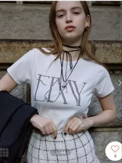 eimy istoire エイミーイストワール パールロゴミニマルTシャツ