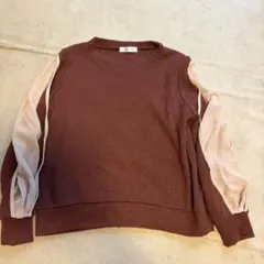 エイミーロウ　袖シアートップス　ニット　トレーナー　カジュアル　M セーター