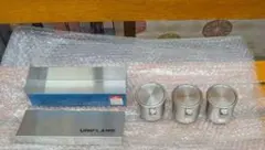 新品、未開封品 ユニフレーム UFキャニスター3個とキャニスターメタル