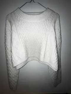 H&M ケーブルニット クロップドセーター