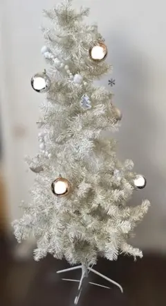 クリスマスツリー　オーナメントと屋外白色LED100球セット