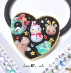 レジンヘアゴム クリスマスパーティー