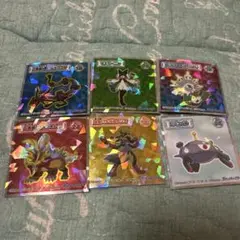 ポケモン　ウエハースシール 黄色いメガルカリオ 六英雄の黒いレックウザ まとめ