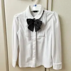 コムサイズム　丸襟ブラウス　リボンタイ付　110cm フォーマル
