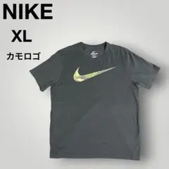 NIKE ナイキ Tシャツ XL ブラック カモフラ カモロゴ y2k